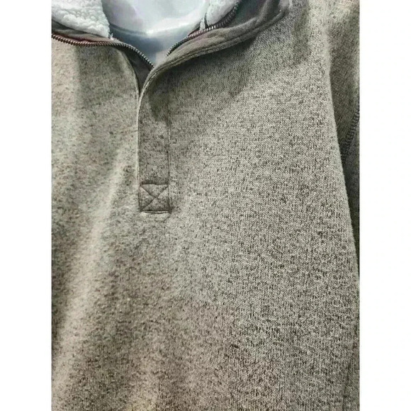 Weatherproof Vintage Quarter Zip Sweater XL Sherpa Fleece Collar Brown - Picture 2 of 6